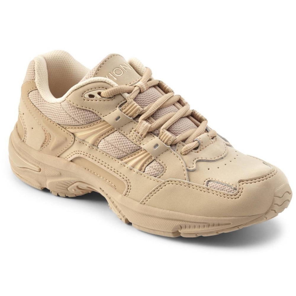 Vionic Women's walking Taupe plantar Fasciitis orthotic Sneakers 8.5